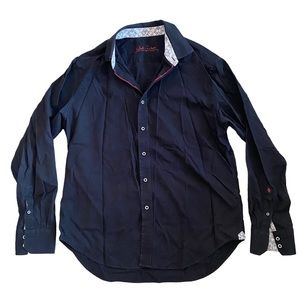 Robert Graham Black Paisley Button Down Shirt Mens XL ?